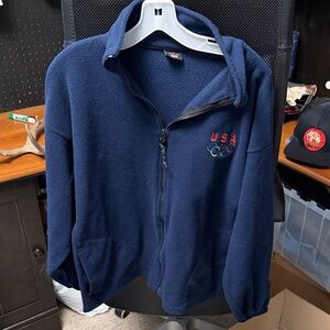 USA Olympic Navy Blue Fleece Jacket
